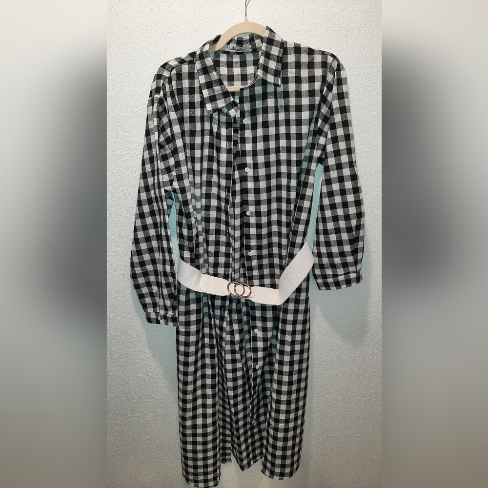 Sopliagon Women Cotton and Linen Shirt Dress Casual Loose Maxi Dresses